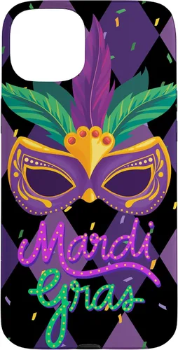 Vista 8 de Funda para iPhone 11 Pro Max Mardi Gras NOLA Festive Carnival Mask New Orleans Party Case