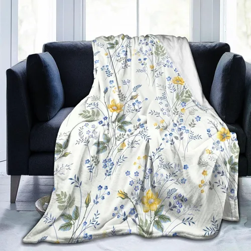 Vista 16 de Manta de hongos florales retro de los años 70, mantas suaves de franela para cama, acogedora y ligera, regalos de felpa para mujeres, hombres
