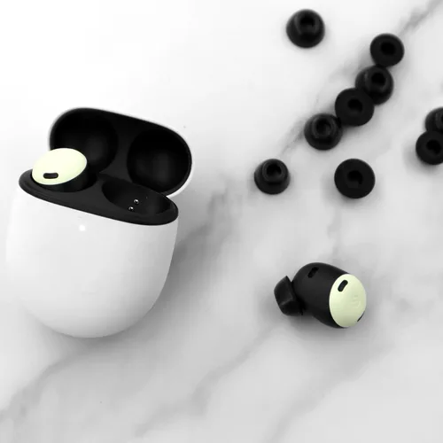 Vista 9 de Espuma viscoelástica compatible con almohadillas Pixel Buds Pro, 3 pares de cancelaciones de ruido, ajuste cómodo sin dolor de silicona, accesorios