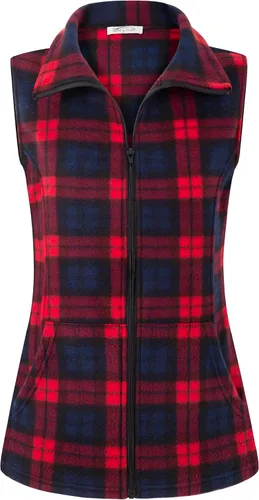 Vista 12 de SeSe Code Chaleco de forro polar ligero con cremallera frontal y bolsillos para mujer