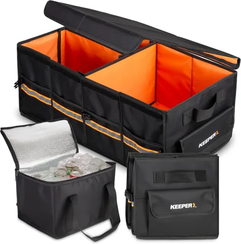 Vista 8 de KEEPER Organizador portátil para maletero, 19L, organizadores y almacenamiento de automóvil, parte inferior antideslizante, adecuado para SUV