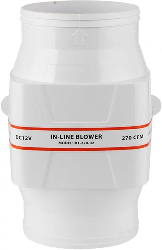 Vista 9 de Ventilador de soplador impermeable, soplador de 12 V, soplador de aire de sentina marina, soplador de aire en línea de 4 pulgadas, ventilador