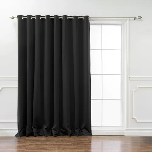Vista 10 de Best Home Fashion Cortina térmica opaca con parte superior con ojales anchos Negro
