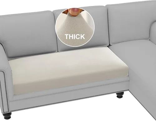 Vista 54 de H.VERSAILTEX Fundas de cojín de vellón para sofá, fundas elásticas para sillas de sala de estar, fundas de sofá modular, tela cómoda y duradera