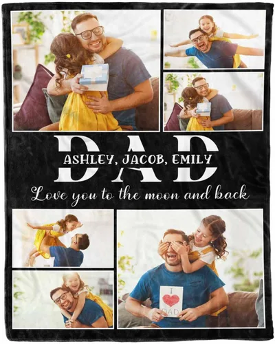 Vista 26 de D-Story Manta de hijo, divertidas mantas personalizadas con fotos, regalo para papá, manta de disfraz, regalo para hija, regalos personalizados