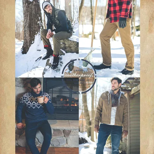 Vista 6 de Weatherproof Vintage Jeans con forro polar de ajuste regular para hombre