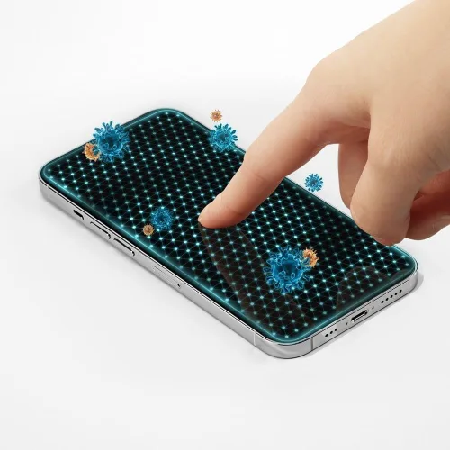 Vista 4 de CASETiFY Impact Protector de Pantalla Anti-Luz Azul [Vidrio Templado] para iPhone 13/13 Pro/14