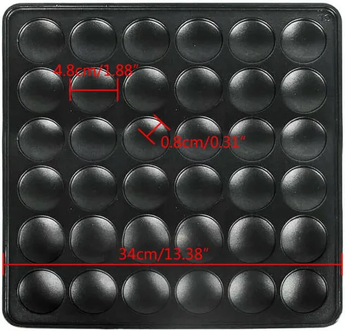 Vista 7 de Mini panqueques holandés eléctrico para 36 mini panqueques holandeses de 1000 W, sartén antiadherente comercial para panqueques holandeses
