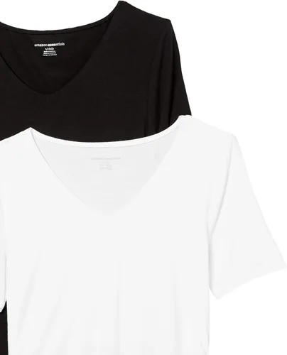 Vista 6 de Tienda Essentials Camiseta de maternidad de manga corta con cuello en V para mujer, paquete de 2