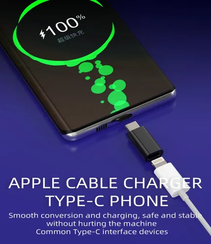 Vista 7 de zoyuzan Adaptador de cable de carga USB C macho a Lightning hembra, paquete de 3 unidades para iPhone compatible con Galaxy Note S10 S20 S21 S22 S23