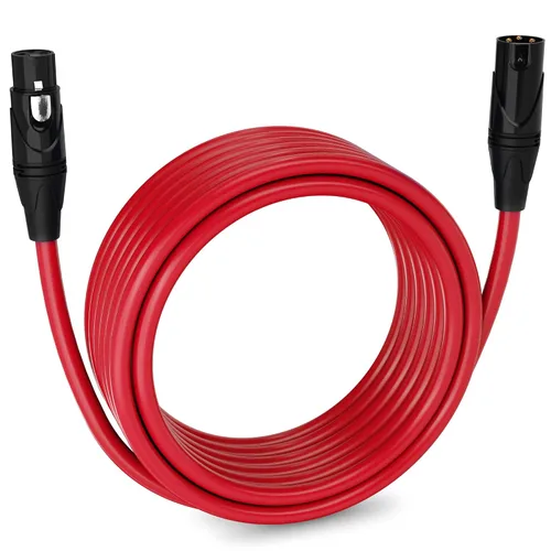 Vista 37 de LyxPro Cable de micrófono XLR hembra a macho de ángulo recto de 3 pines de 1.5 pies para altavoces amplificados, interfaz de audio, rendimiento