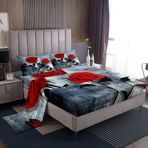 Vista 13 de Erosebridal Juego de sábanas turquesa tamaño individual para niñas y mujeres, juego de sábanas color verde azulado y gris degradado para adultos