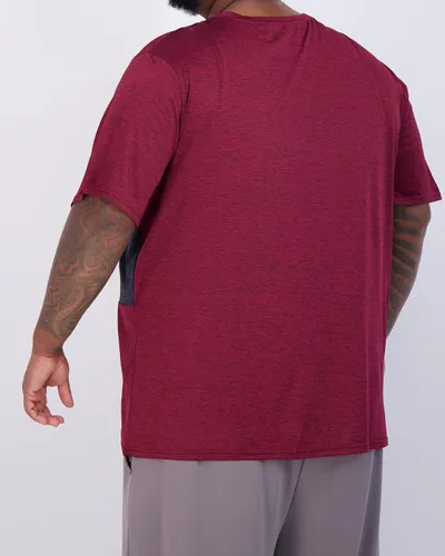 Vista 4 de Real Essentials Paquete de 3 camiseta elástica de manga corta con cuello en V para hombre grande y alto (3X alto-5X alto)