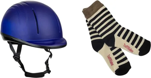 Vista 9 de TuffRider Starter Basic - Casco de equitación para jinetes ecuestres con varios calcetines de tira