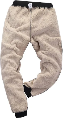 Vista 3 de Yeokou Pantalones deportivos térmicos de forro polar con forro polar para hombre