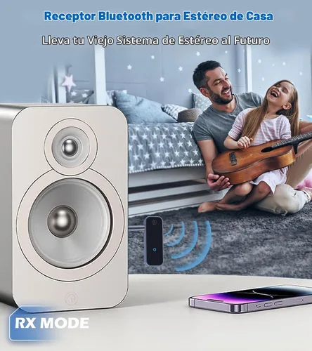 Vista 5 de Receptor transmisor Bluetooth KAIY para TV a auriculares Adaptador Bluetooth AUX 2 en 1 para AirPods/Auriculares de avión, Receptor Bluetooth