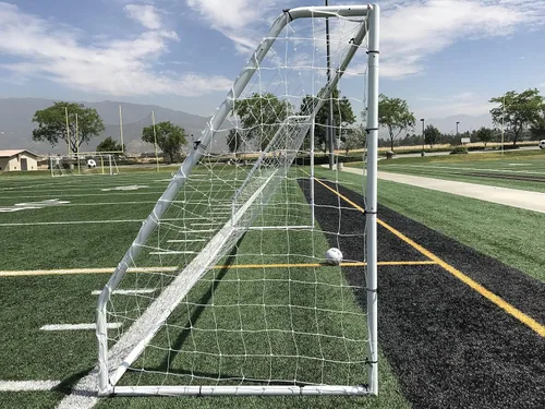 Vista 2 de PASS Premier 18.5 x 6.5 pies. Portería de fútbol oficial de acero reglamentaria juvenil. Marco de acero de 2 pulgadas de diámetro con red duradera