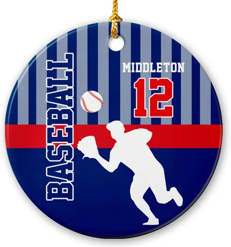 Vista 19 de Adornos personalizados de cerámica de fútbol americano, recuerdo de adorno de Navidad de jugador de fútbol americano, regalo para atletas