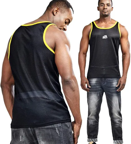 Vista 3 de AIMPACT Camiseta sin mangas de malla casual para hombre
