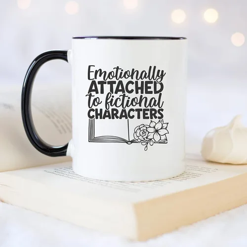 Vista 4 de YouNique Designs Taza para amantes de los libros, 11 onzas, artículos Bookish, taza del club de libros, taza de café de ratón de biblioteca, taza