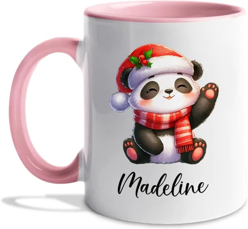 Vista 35 de Taza de café de Papá Noel con nombre personalizado – Taza de Papá Noel personalizada, 11 onzas y 15 onzas, bonita taza de cerámica blanca regalo