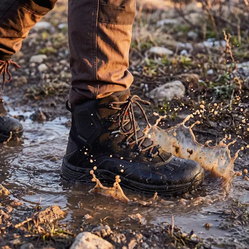 Vista 3 de NORTIV 8 Botas de nieve de invierno impermeables para hombre negro (black/1)