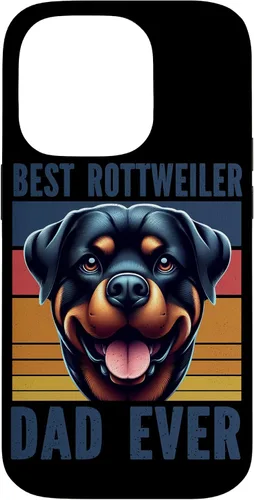 Vista 17 de Rottweiler Dad Rottie Father Dog Parent Father's Day Retro Case for iPhone 16