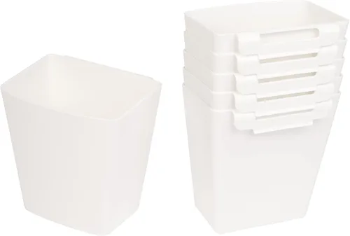 Vista 9 de Paquete de 6 portavasos colgantes para carrito rodante, accesorios, ganchos pequeños para colgar, contenedores de almacenamiento colgantes, Negro