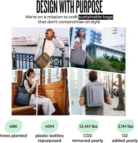 Vista 7 de Solo New York Bolso tote para mujer, bolso profesional para el trabajo y los viajes, bolso para laptop con compartimento acolchado, bolsillo frontal