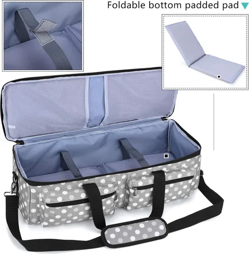 Vista 3 de Bolsa de transporte LUXJA compatible con Cricut Explore Air y Maker, bolsa compatible con Cricut Explore Air, Silhouette Cameo 4 y suministros
