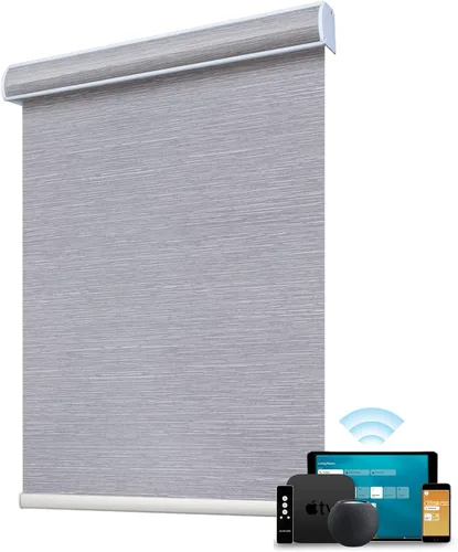 Vista 36 de SmartWings Persianas enrollables con cable duro PoE 100% opacas, muestra de tela