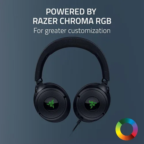 Vista 7 de Auriculares Razer Kraken V4 X con cable para juegos: Controladores de 40 mm - Micrófono cardioide - Almohadillas de espuma viscoelástica