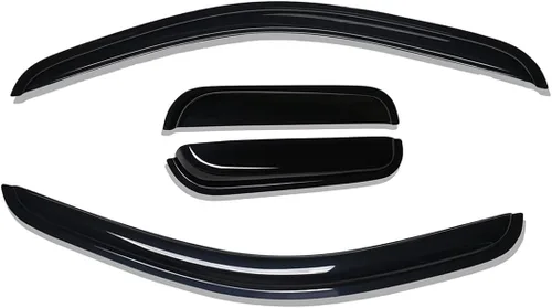 Vista 4 de Lightronic Visera de ventana de ventilación automática de montaje exterior extraduradera, se adapta a Toyota Tacoma XtraCab 1995-2004