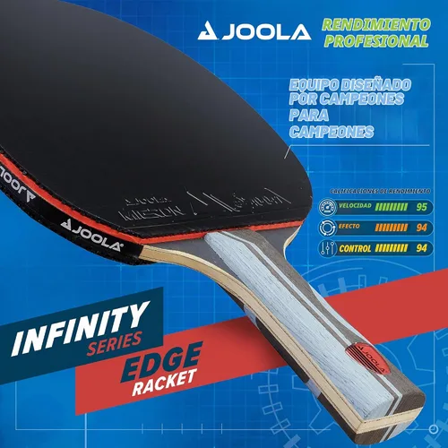Vista 2 de JOOLA Infinity Edge - Tournament Performance Carbon Technology - Black Rubber on Both Sides - Competition Ready - Table Tennis Racket for Advanced