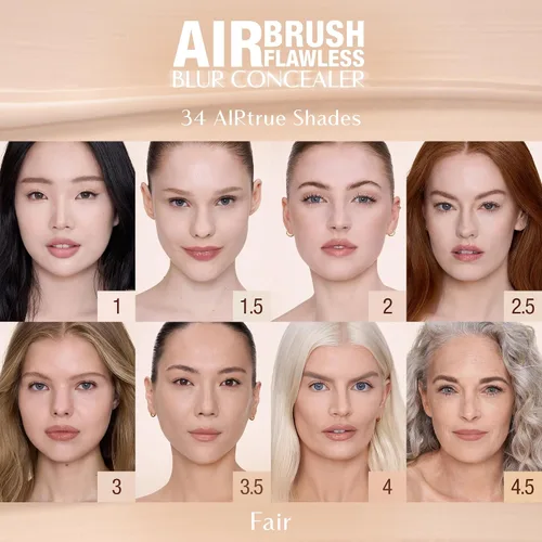 Vista 7 de Charlotte Tilbury AIRbrush Corrector de desenfoque impecable – Corrector para ojeras, manchas y más – Hidratante, cobertura completa con un acabado