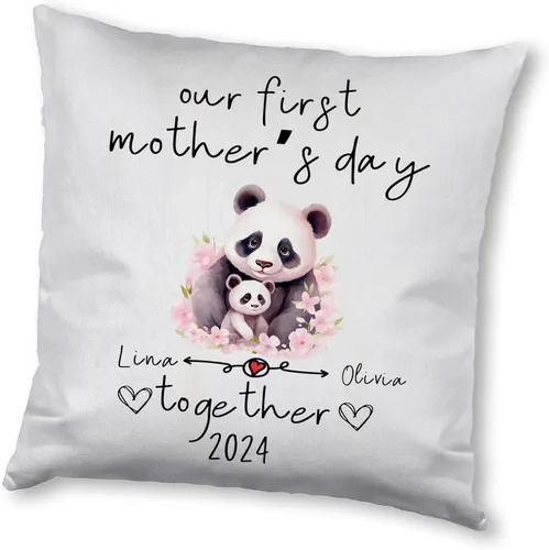 Vista 7 de Mother's Day Panda, Personalised Pillow Case Decor for Home, Present for Mom, Grandmother, for Her