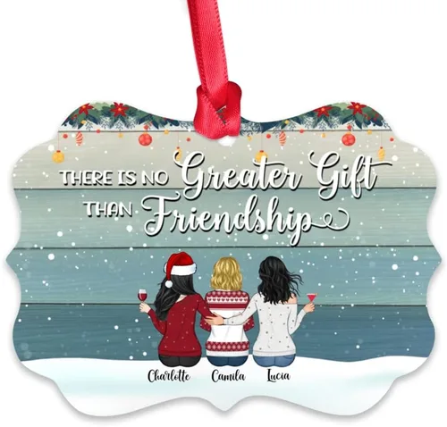 Vista 20 de Gossby Adorno personalizado para mejor amiga, regalo de Navidad personalizado con diseño, nombre, regalo de Navidad para mujeres, hermana del alma
