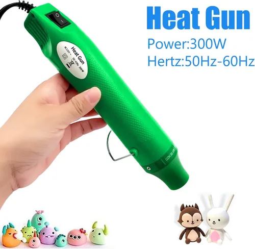 Vista 6 de Pistola de calor, mini pistola de aire caliente para manualidades, pistola de aire de calor portátil, herramienta para gofrar, envoltura retráctil