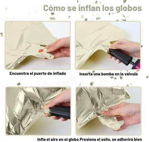 Vista 4 de Globos dorados de color champán con el número 11, globos de oro claro, globo de aluminio dorado con forma de corazón con estrella y globo largo