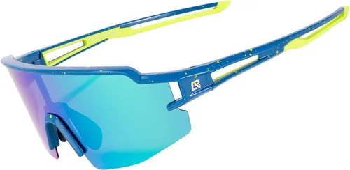 Vista 20 de ROCKBROS Polarized Sports Sunglasses Anti-Glare HD Cycling Sun Glasses Todo negro