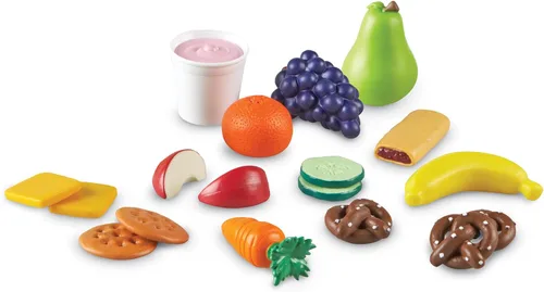 Vista 3 de Learning Resources New Sprouts Set de bocadillos saludables - 18 piezas, a partir de 18 meses, juguetes de simulación de alimentos para niños