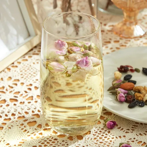 Vista 7 de ChaWuWarmSun [A] Brotes de té de rosas, 3 oz/85 g de pétalos de flor rosa hoja suelta Infusión de capullos de rosa seca de primera calidad.