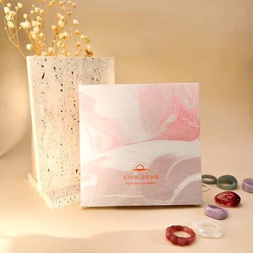 Vista 6 de Viva Joya 24-30 anillos de resina anillos de plástico acrílicos para mujeres y adolescentes joyería gruesa de moda colorida y bonita apilable