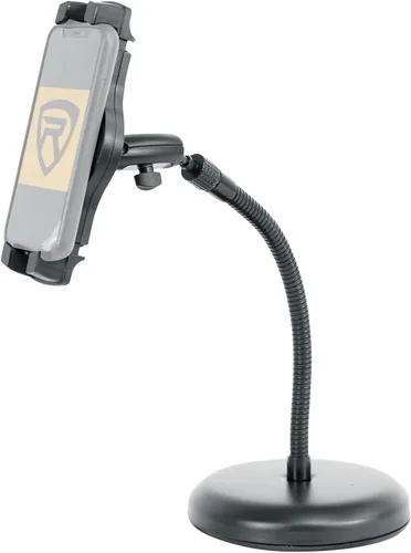 Vista 8 de Rockville RDMS7 Soporte de micrófono de escritorio con cuello de cisne de 11.8 pulgadas, base pesada, clip de micrófono, adaptador de cámara web