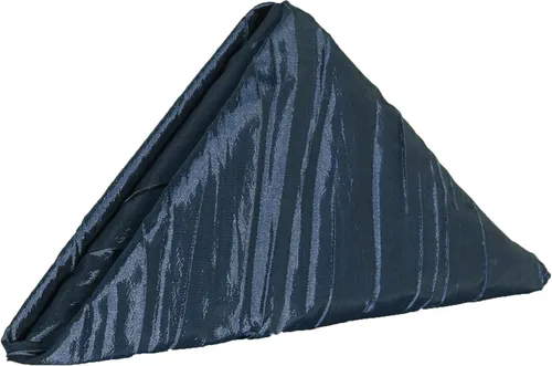 Vista 7 de Your Chair Covers - Paquete de 10 servilletas de tela de tafetán arrugadas de 20 pulgadas, color negro, de gran tamaño, dobladas y con dobladillo