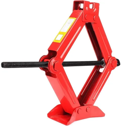 Vista 8 de Aramox Scissor Jack, Coche Automotriz Scissor Jack Emergencia Crank Stand Tool Rojo