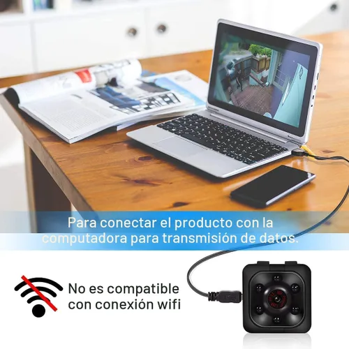 Vista 5 de Cámara oculta 1080P HD - Cámara espía portátil con visión nocturna y detección de movimiento, cámara de niñera para seguridad en el hogar, oficina