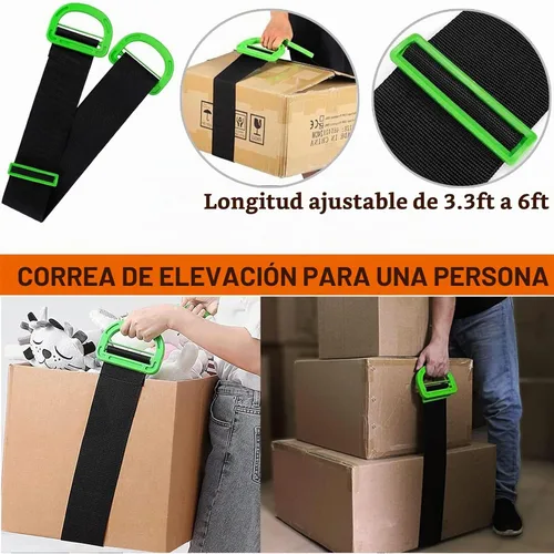 Vista 7 de Correas para mover muebles con hebilla en el pecho, correa de elevación para 2 mudanzas, correas de hombro para mover con correa de elevación para 1