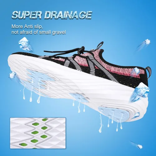Vista 4 de VIFUUR Zapatos de agua para hombre y mujer, zapatos deportivos para playa, surf, caminar, kayak, barco, piscina