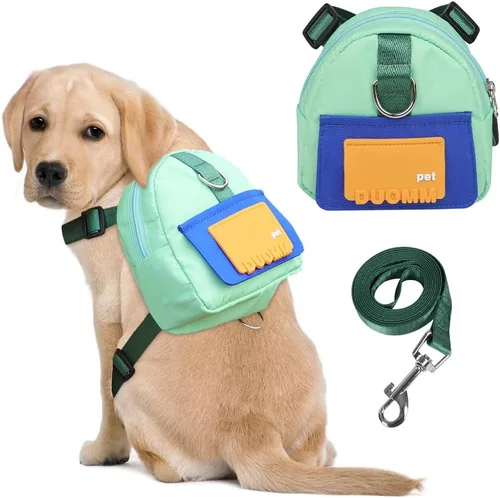 Vista 11 de Mochila para Perros para Perros Pequeños para Usar, Lindo Arnés para Mascotas Cachorros Mochilas con Correa Ajustable Bolsa Autotransportadora